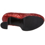 Red Glitter 11 cm MARYJANE-50G Platform Pumps Mary Jane