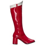 Red Patent 7,5 cm Funtasma GOGO-306 Women Knee Boots