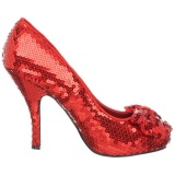 Red Sequins 11,5 cm OZ-06 High Heeled Evening Pumps Shoes