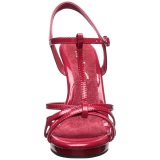 Red Shiny 12 cm FLAIR-420 Womens High Heel Sandals