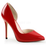 Red Shiny 13 cm AMUSE-22 Low Heeled Classic Pumps Shoes