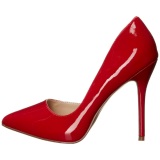 Red Shiny 13 cm AMUSE-22 Low Heeled Classic Pumps Shoes