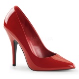 Red Shiny 13 cm SEDUCE-420 Pumps High Heels for Men