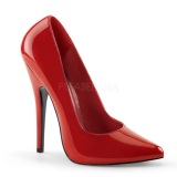 Red Shiny 15 cm DOMINA-420 Pumps High Heels for Men