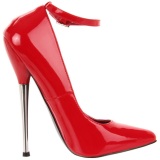 Red Shiny 16 cm DAGGER-12 Fetish Pumps Women Shoes