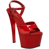 Red Shiny 18 cm Pleaser SKY-309 High Heels Platform