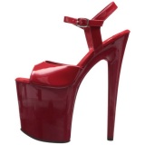 Red Shiny 20 cm Pleaser FLAMINGO-809 High Heels Platform