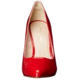 Red Varnished 13 cm AMUSE-20 pointed toe stiletto pumps