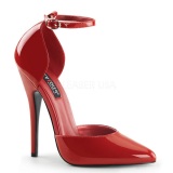 Red Varnished 15 cm DOMINA-402 Pumps with low heels