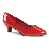 Red Varnished 5 cm FAB-420W Pumps with low heels