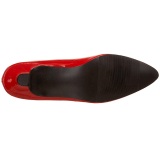 Red Varnished 5 cm FAB-420W Pumps with low heels