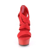 Red elasticated band 15 cm DELIGHT-669 pleaser womens shoes