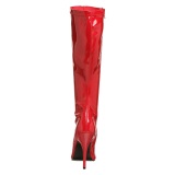 Red varnished patent boots 13 cm SEDUCE-2000 pointed toe stiletto boots