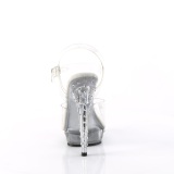 Rhinestone platform 15 cm SULTRY-608SDT Fabulicious high heels sandals