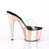 Rose 18 cm ADORE-701 Chrome Platform Mules Shoes