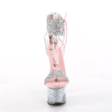 Rose 18 cm SKY-327RSI pleaser high heels with strass ankle cuff