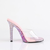 Rose mules 11,5 cm GALA-01DMM strass high heeled mules