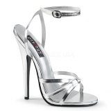 Silver 15 cm DOMINA-108 fetish high heeled shoes