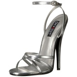 Silver 15 cm Devious DOMINA-108 high heeled sandals