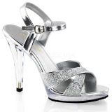 Silver Glitter 12 cm FLAIR-419G High Heels for Men