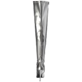 Silver Matte 13 cm SEDUCE-3000 overknee high heel boots