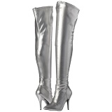 Silver Matte 13 cm SEDUCE-3000 overknee high heel boots