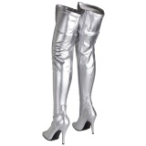 Silver Matte 13 cm SEDUCE-3000 overknee high heel boots