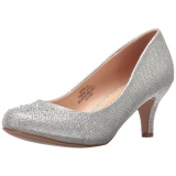 Silver Rhinestone 6,5 cm DORIS-06 High Heeled Evening Pumps Shoes