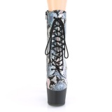 Silver snake pattern 18 cm ADORE-1020SP Exotic pole dance ankle boots