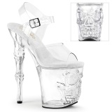 Skull platform 20 cm RAPTURE-808 pleaser high heels transparent