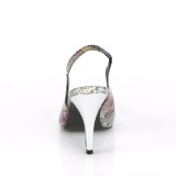 Snake pattern 10 cm DREAM-405 slingback pumps transvestite shoes