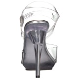 Transparent 12,5 cm POISE-508 high heeled sandals