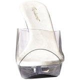 Transparent 14 cm COCKTAIL-501 Platform Mules Shoes