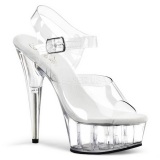 Transparent 15 cm Pleaser DELIGHT-608 High Heels Platform