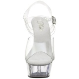 Transparent 15 cm Pleaser DELIGHT-608 High Heels Platform