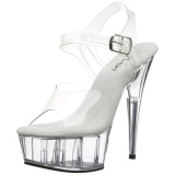 Transparent 15 cm Pleaser DELIGHT-608 High Heels Platform