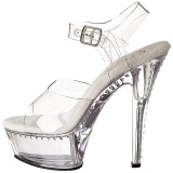 Transparent 15 cm Pleaser KISS-208LS High Heels Platform