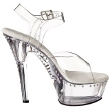 Transparent 15 cm Pleaser KISS-208LS High Heels Platform