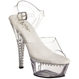 Transparent 15 cm Pleaser KISS-208LS High Heels Platform