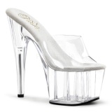 Transparent 18 cm ADORE-701 Platform Mules Shoes