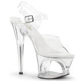 Transparent 18 cm Pleaser MOON-708 High Heels Platform