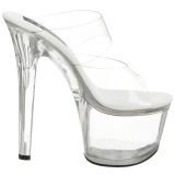 Transparent 18 cm SKY-302 Plateau Women Mules Shoes