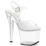 Transparent 18 cm TREASURE-708RAD tip jar platform stripper high heel shoes