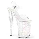 Transparent 23 cm Pleaser INFINITY-908MG glitter high heels shoes