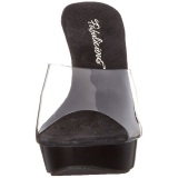 Transparent Black 14 cm COCKTAIL-501 Mules Platform