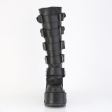 Vegan 14 cm TRANS emo knee high women boots platform with buckles