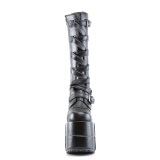 Vegan 18 cm mens knee boots cyberpunk boots excessive platform black