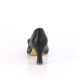 Vegan 7,5 cm FLAPPER-32 maryjane pumps retro vintage black