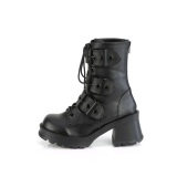 Vegan 7 cm DemoniaCult BRATTY-118 chunky heel ankle boots