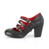 Vegan 8 cm VIVIKA-38-2 gothic maryjane pumps with bat wings